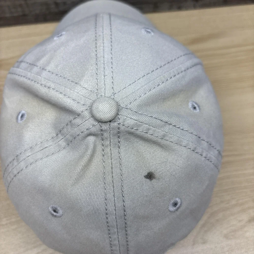 MET Logo Vantage‎ Hat Cap Strap Back Mens One Size Beige Twill Baseball